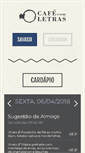 Mobile Screenshot of cafecomletras.com.br